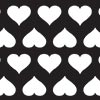 Hearts Black & White fabric