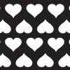 Hearts Black & White fabric